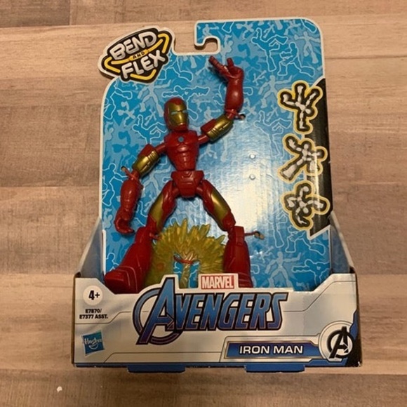 Avengers Marvel Bend and Flex Action Figure Toy, 6-Inch Flexible Iron Man Figure - Picture 1 of 5
